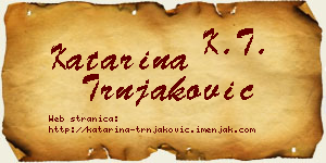 Katarina Trnjaković vizit kartica